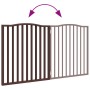 Puerta para perros plegable 2 paneles álamo marrón roble 160 cm von , Hundehütten und Zäune - Ref: Foro24-352234, Preis: 46,7...