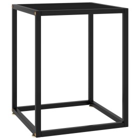 Black coffee table with black glass 40x40x50 cm by vidaXL, Coffee table - Ref: Foro24-322908, Price: 44,24 €, Discount: %
