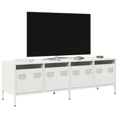 Mueble para TV acero laminado en frío blanco 135x39x43,5 cm von , TV-Möbel - Ref: Foro24-851309, Preis: 113,86 €, Rabatt: %