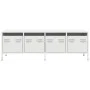 Mueble para TV acero laminado en frío blanco 135x39x43,5 cm von , TV-Möbel - Ref: Foro24-851309, Preis: 113,86 €, Rabatt: %