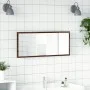 Espejo de baño LED madera ingeniería roble marrón 100x8,5x37 cm de , Tocadores de baño - Ref: Foro24-856274, Precio: 56,00 €,...