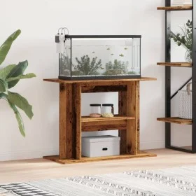 Soporte para acuario madera ingeniería envejecida 80x35x60 cm by , Aquarium supports - Ref: Foro24-857272, Price: 57,68 €, Di...