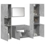 Juego muebles de baño 4 pzas madera contrachapada gris hormigón de , Muebles de baño - Ref: Foro24-3324874, Precio: 181,63 €