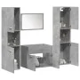 Juego muebles de baño 4 pzas madera contrachapada gris hormigón by , Bathroom furniture - Ref: Foro24-3324874, Price: 157,87 ...