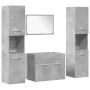 Juego muebles de baño 4 pzas madera contrachapada gris hormigón by , Bathroom furniture - Ref: Foro24-3324874, Price: 157,87 ...