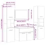 Juego muebles de baño 4 pzas madera contrachapada gris hormigón by , Bathroom furniture - Ref: Foro24-3324874, Price: 157,87 ...