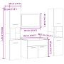 Juego muebles de baño 4 pzas madera contrachapada gris hormigón von , Badezimmermöbel - Ref: Foro24-3324874, Preis: 167,38 €,...