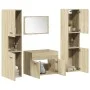 Juego de muebles de baño 4 pzas contrachapada roble Sonoma von , Badezimmermöbel - Ref: Foro24-3324999, Preis: 153,20 €, Raba...