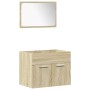 Juego de muebles de baño 4 pzas contrachapada roble Sonoma von , Badezimmermöbel - Ref: Foro24-3324999, Preis: 169,78 €, Raba...