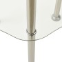 Side table 2 levels transparent tempered glass 38x38x50cm by vidaXL, Side tables - Ref: Foro24-322790, Price: 34,29 €, Discou...