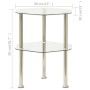 Side table 2 levels transparent tempered glass 38x38x50cm by vidaXL, Side tables - Ref: Foro24-322790, Price: 34,29 €, Discou...