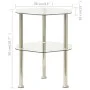 Side table 2 levels transparent tempered glass 38x38x50cm by vidaXL, Side tables - Ref: Foro24-322790, Price: 33,58 €, Discou...