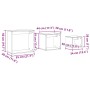 Mesas apilables 3 uds madera de ingeniería envejecida by , Side tables - Ref: Foro24-856674, Price: 61,81 €, Discount: %
