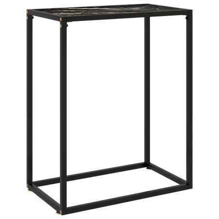Black tempered glass console table 60x35x75 cm by vidaXL, Side tables - Ref: Foro24-322806, Price: 44,62 €, Discount: %