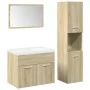 Juego de muebles de baño 4 pzas contrachapada roble Sonoma von , Badezimmermöbel - Ref: Foro24-3325005, Preis: 209,89 €, Raba...