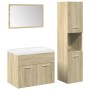 Juego de muebles de baño 4 pzas contrachapada roble Sonoma von , Badezimmermöbel - Ref: Foro24-3325005, Preis: 217,61 €, Raba...