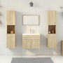 Juego de muebles de baño 5 pzas madera ingeniería roble Sonoma von , Badezimmermöbel - Ref: Foro24-3325011, Preis: 261,34 €, ...