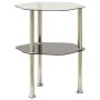 Side table with 2 levels, transparent glass and black, 38x38x50 cm by vidaXL, Side tables - Ref: Foro24-322791, Price: 30,41 ...