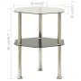 Side table with 2 levels, transparent glass and black, 38x38x50 cm by vidaXL, Side tables - Ref: Foro24-322791, Price: 28,58 ...