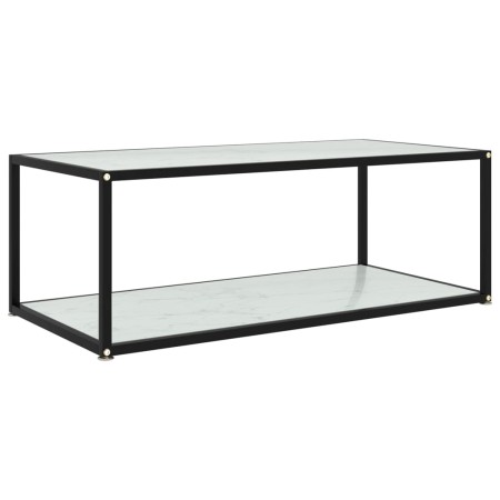 Weißer Couchtisch aus gehärtetem Glas, 100 x 50 x 35 cm von vidaXL, Couchtisch - Ref: Foro24-322899, Preis: 65,97 €, Rabatt: %