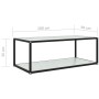 Weißer Couchtisch aus gehärtetem Glas, 100 x 50 x 35 cm von vidaXL, Couchtisch - Ref: Foro24-322899, Preis: 65,97 €, Rabatt: %