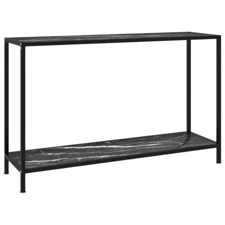 Console table black tempered glass 120x35x75 cm by vidaXL, Side tables - Ref: Foro24-322842, Price: 92,69 €, Discount: %