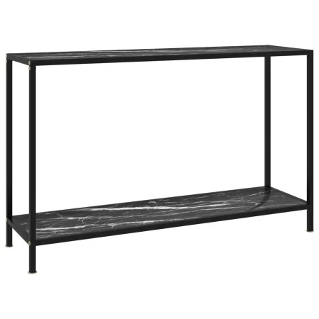 Console table black tempered glass 120x35x75 cm by vidaXL, Side tables - Ref: Foro24-322842, Price: 91,04 €, Discount: %