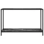 Console table black tempered glass 120x35x75 cm by vidaXL, Side tables - Ref: Foro24-322842, Price: 91,04 €, Discount: %