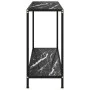 Console table black tempered glass 120x35x75 cm by vidaXL, Side tables - Ref: Foro24-322842, Price: 91,04 €, Discount: %
