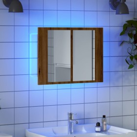 Armario con espejo y LED madera roble artisan 60x12x45 cm von , Badezimmerwaschtische - Ref: Foro24-856283, Preis: 60,26 €, R...