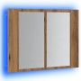 Armario con espejo y LED madera roble artisan 60x12x45 cm von , Badezimmerwaschtische - Ref: Foro24-856283, Preis: 60,26 €, R...