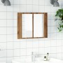 Armario con espejo y LED madera roble artisan 60x12x45 cm von , Badezimmerwaschtische - Ref: Foro24-856283, Preis: 60,26 €, R...