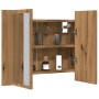 Armario con espejo y LED madera roble artisan 60x12x45 cm von , Badezimmerwaschtische - Ref: Foro24-856283, Preis: 60,26 €, R...