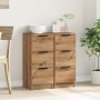 Aparadores 2 uds madera ingeniería roble artisian 30x30x70 cm by , Sideboards - Ref: Foro24-856958, Price: 121,16 €, Discount: %
