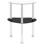 Side table 2 levels transparent and black glass 38x38x50 cm by vidaXL, Side tables - Ref: Foro24-322786, Price: 34,49 €, Disc...