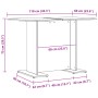 Mesa comedor madera ingeniería madera envejecida 110x60x75 cm by , Kitchen and dining tables - Ref: Foro24-855808, Price: 73,...