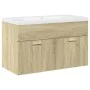 Mueble de baño con lavabo integrado roble Sonoma von , Badezimmermöbel - Ref: Foro24-3324984, Preis: 183,57 €, Rabatt: %