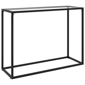 Transparent tempered glass console table 100x35x75 cm by vidaXL, Side tables - Ref: Foro24-322811, Price: 45,45 €, Discount: %