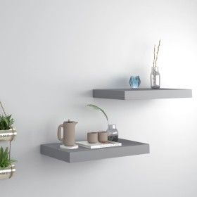 Schwebende Wandregale 2 Stück MDF grau 40x23x3,8 cm von vidaXL, Regale und Regale - Ref: Foro24-323848, Preis: 28,39 €, Rabat...