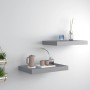 Schwebende Wandregale 2 Stück MDF grau 40x23x3,8 cm von vidaXL, Regale und Regale - Ref: Foro24-323848, Preis: 28,39 €, Rabat...
