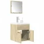 Set de muebles de baño 3 pzas madera contrachapada roble Sonoma von , Badezimmermöbel - Ref: Foro24-3324986, Preis: 128,11 €,...