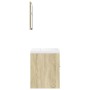 Set de muebles de baño 3 pzas madera contrachapada roble Sonoma von , Badezimmermöbel - Ref: Foro24-3324986, Preis: 129,69 €,...