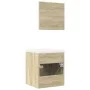 Set de muebles de baño 3 pzas madera contrachapada roble Sonoma von , Badezimmermöbel - Ref: Foro24-3324986, Preis: 128,11 €,...