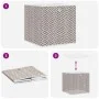Cajas almacenaje plegables 10 uds no tejida marrón 32x32x32 cm de , Cestas para almacenaje - Ref: Foro24-4018986, Precio: 42,...