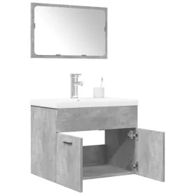 Set muebles de baño 2 piezas madera contrachapada gris hormigón von , Badezimmermöbel - Ref: Foro24-3324862, Preis: 169,67 €,...