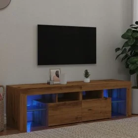 Mueble de TV luces LED madera roble artisan 140x36,5x40 cm von , TV-Möbel - Ref: Foro24-856304, Preis: 137,27 €, Rabatt: %