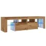 Mueble de TV luces LED madera roble artisan 140x36,5x40 cm de , Muebles TV - Ref: Foro24-856304, Precio: 137,27 €, Descuento: %