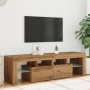Mueble de TV luces LED madera roble artisan 140x36,5x40 cm von , TV-Möbel - Ref: Foro24-856304, Preis: 140,46 €, Rabatt: %