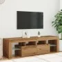 Mueble de TV luces LED madera roble artisan 140x36,5x40 cm de , Muebles TV - Ref: Foro24-856304, Precio: 137,27 €, Descuento: %