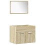 Juego de muebles de baño 4 pzas contrachapada roble Sonoma von , Badezimmermöbel - Ref: Foro24-3324990, Preis: 152,18 €, Raba...